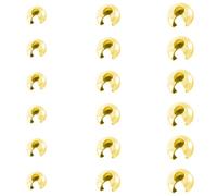 90Pcs 18K Gold Crimp Bead Covers Mixed 3mm/4mm/5mm (30Pcs Each), Open Knot Covers Bead Tips for Jewelry Making Craft, SATONBEYI