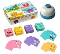 90Pcs 3D Face Changing Magic Cube Puzzle Set, Wooden Brain Teaser Block Game Suitable for Kids Ages 3+ - Educational Toy, Creative Expression & Spatial Reasoning Development