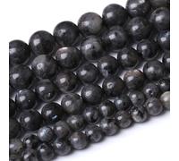 90pcs 4mm Black Larvikite Stone Beads Energy Healing Beads for Jewelry Making Bracelet Necklace for Jewelry Making 15