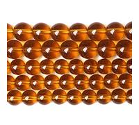 90pcs 4mm Brown Crystal Glass Beads Natural Stone Beads for Jewelry Making Crystal Energy Healing Power Stone Beads DIY Bracelet Necklace Accessories (Brown Glass, 4mm)