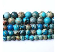 90PCS 4mm Natural Blue Jasper Round Loose Stone Beads for Jewelry Making DIY Bracelet Necklace 15 Inch,Energy Healing Power (4mm, Blue Jasper Beads)