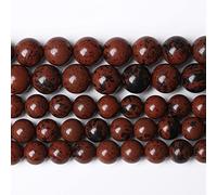 90PCS 4mm Natural Stone Mahogany Obsidian Jewelry Making Beads Round Loose Spacer Beads DIY Bracelet Necklace (4mm, Mahogany Obsidian Beads)