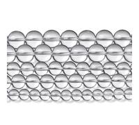 90pcs 4mm White Crystal Quartz Glass Beads Natural Stone Round Loose Beads for Jewelry Making DIY Bracelet Necklace 15" Energy Stone Healing Power (4mm, White Crystal Glass)