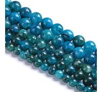 90PCS 8MM Blue Apatite Spacer Loose Beads for Jewelry Making DIY Bracelet Necklace 2 Strands