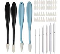 90pcs Blending Stumps, Blending Pencil, Pencil Blender, Art Pastel Blending Tools Supplies, Include 6 Paper Art Blenders Blending Pencils 4Pcs Sketch Wiper and 80Pcs Sponge Heads
