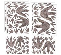 90pcs Dinosaur Footprint Decals, Dinosaur Décor Realistic Peel and Stick Dino Track Stickers Removable Dinosaur Stickers Footprint for Boys, Baby, Teens, Bedroom, Nursery