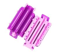 90PCS Hair Perm Rods Hair Curlers Rollers Wave Heat Perm Rod Root Fluffy Clamp DIY Clip Hairdressing Styling Tool(Purple & Pink) for Daily Use
