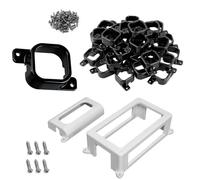90Pcs Light Mounting Clips Kit Fit for Govee H706 H806 Pro Lights, Black | Complete Kit For Govee Pro Permanent Outdoor Lights, Include Light Clips, Light Controller Bracket, Power Bracket & Screws