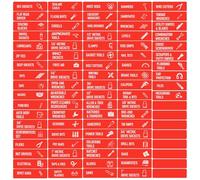 90Pcs Magnetic Toolbox Labels，Reusable Tool Organization Tags ，Tool Box Organizer Labels for Toolboxes Drawers Cabinets Carts(red)