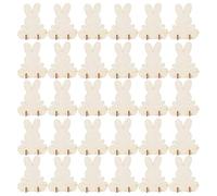 90Pcs Rabbit Wooden Bunny Rabbit Standing Decoration Cutout Figure Model Bunny Ornament Unfinished Wood DIY Home Decoration 3D Ornament