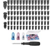 90Pcs Tire Repair Rubber Nail Kit, 3 Sizes Tyre Puncture Plug Repair Screws with 3 Color Protective Case and Screwdriver, Quick Fix for Car, Truck, Motorcycle, Bike Vacuum Tires Practical Accessories