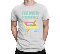 90s 80s Never Forget Retro Cassette Men's T-Shirt, White, L