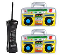 90s Accessories, 3 Pcs Inflatable Party Decorations for TT Rockstars Themed Events, 80s 90s Music Party Supplies, Rock Star Photo Props for Birthday Celebrations and Retro Room Decor