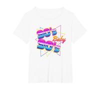 90's Baby 90's Nineties Party Dress Retro T-Shirt, Women's Plus, White, 3X