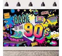 90s Background Decoration Back To The 90s Backdrop Radio Skateboard Birthday Party Background Photography Props