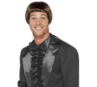 Smiffys 90s Bowl Cut Wig, Brown, 1990's Fancy Dress, 1990s Dress Up Wigs Halloween