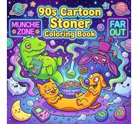 90s Cartoon Stoner Coloring Book: 50 Spooky Funny Trippy Coloring Pages with Retro Cartoon Chibi Monsters, Psychedelic Patterns, Bold 80s and 90s ... for Stress Relief, Nostalgia, Halloween Fun