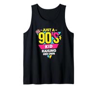 90s Culture Mom Life 90s Kid Raised on 1990s Parenting Joke Tank Top