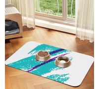 90'S Cup Design Durable Pet Absorbent Tablecloth Non-Slip Dining Pad For Dog Cat Food Water Bowls Feeder Mat