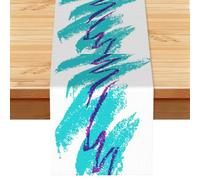90's Cup Design Multi Purpose Table Runner for Home Decor, Printed Table Cloth for Kitchen Table, Countertops & Dining Area