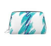 90'S Cup Design Print Small Portable Makeup Bag, Zipper Cosmetic Pouch for Travel & Daily Use