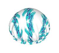 90's Cup Design Printed Bathing Cap, Dual Layer Hair Protector, Elastic Hair Cover For Washing Face, 10.6in/27cm