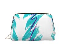 90's Cup Design Printed Cosmetic Organizer, Shockproof Beauty Case Featuring Wide Zipper Opening for Travel