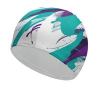 90's Cup Design Swim Cap for Women Men Waterproof Bathing Caps Keep Hair Dry Elasticity Adult Swimming Caps Comfortable Long Hair Swim Hat Non-Slip Fabric Swimming Cap