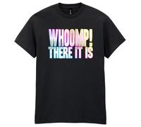 90s Fancy Dress Funky Party T-Shirt, Whoomp There It is, Mens Womens Unisex Fit Tee Black