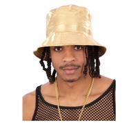 Smiffys 90s Gold Bucket Hat, 1990's Fancy Dress, 1990s Dress Up Hats
