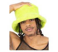 90s Green Fur Bucket Hat