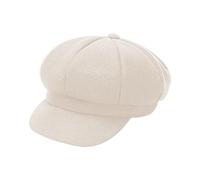 90s Hats for Women Flower Ladies Hat Autumn and Winter Warm Fashion Wool Beret Painter Dome Trend Hat Sequin for Women (White, One Size)