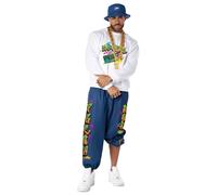 California Costumes 5121-166 90's Hip Hop Costume, Cartoon, Multi, Medium (40-42" Chest)