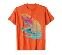 90s Hipster Vintage Bearded Dragon 80s Beardie Vaporwave T-Shirt, Men, Orange, Large