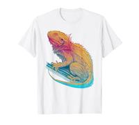 90s Hipster Vintage Bearded Dragon 80s Beardie Vaporwave T-Shirt, Men, White, Medium