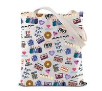 90s Music Lover Gift Pop Music Tote Bag Team NSYNC Reusable Grocery Shopping Bag Bye Bye Bye Shoulder Bag (Bye Tote)