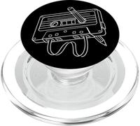 90s Music Retro Cassette Tape Pencil Vintage Nostalgia 80s PopSockets PopGrip for MagSafe