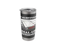 90s Nostalgia Retro 90s Dial Up Internet Vintage Stainless Steel Insulated Tumbler