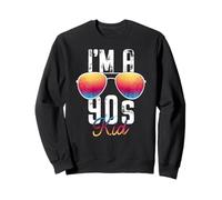 90s Party Outfit "I'm a 90s Kid" Retro Colors Sunglasses Sweatshirt
