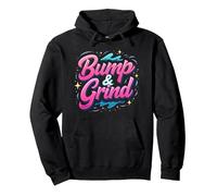 90s R&B Bump & Grind Retro Nostalgia Music Lovers Gift Pullover Hoodie, Adult Unisex, Black, M