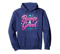 90s R&B Bump & Grind Retro Nostalgia Music Lovers Gift Pullover Hoodie, Adult Unisex, Navy, XL