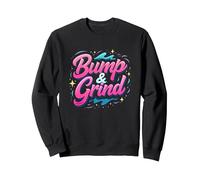 90s R&B Bump & Grind Retro Nostalgia Music Lovers Gift Sweatshirt, Adult Unisex, Black, L
