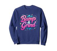 90s R&B Bump & Grind Retro Nostalgia Music Lovers Gift Sweatshirt, Adult Unisex, Navy, M