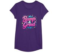 90s R&B Bump & Grind Retro Nostalgia Music Lovers Gift T-Shirt, Girls, Purple, Small