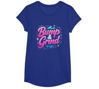 90s R&B Bump & Grind Retro Nostalgia Music Lovers Gift T-Shirt, Girls, Royal Blue, Medium