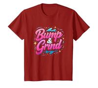 90s R&B Bump & Grind Retro Nostalgia Music Lovers Gift T-Shirt, Kids, Cranberry, 3 Years