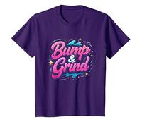 90s R&B Bump & Grind Retro Nostalgia Music Lovers Gift T-Shirt, Kids, Purple, 3 Years