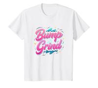 90s R&B Bump & Grind Retro Nostalgia Music Lovers Gift T-Shirt, Kids, White, 8 Years