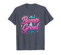90s R&B Bump & Grind Retro Nostalgia Music Lovers Gift T-Shirt, Men, Heather Blue, XXL