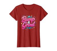 90s R&B Bump & Grind Retro Nostalgia Music Lovers Gift T-Shirt, Women, Cranberry, 3XL